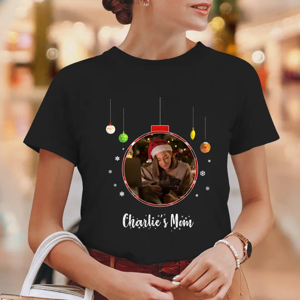 Christmas Ornament - Custom Photo - Personalized Gifts For Dog Lovers - T-shirt