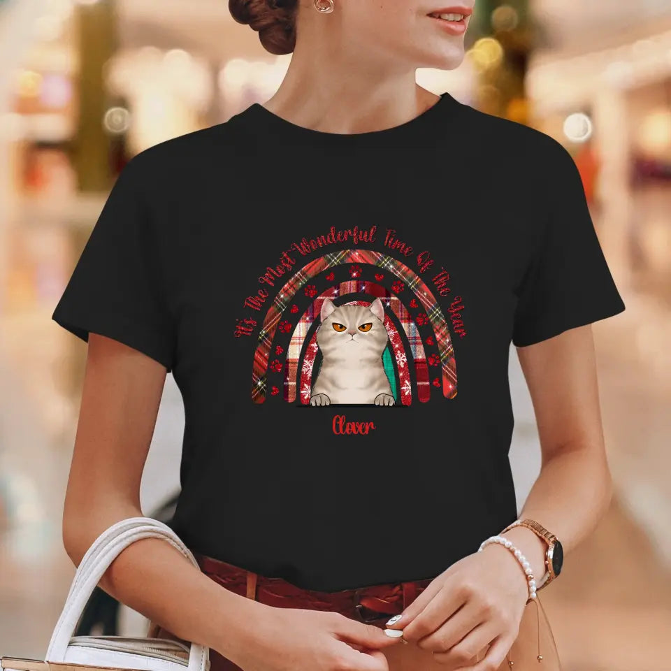 It's The Most Wonderful Time - Custom Name - Personalized Gifts For Cat Lovers - T-shirt