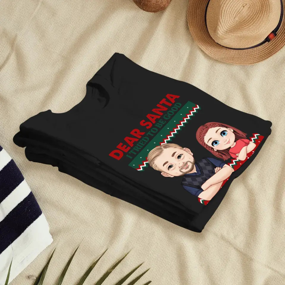 Dear Santa - Custom Quote - Personalized Gifts For Grandpa - Family T-Shirt