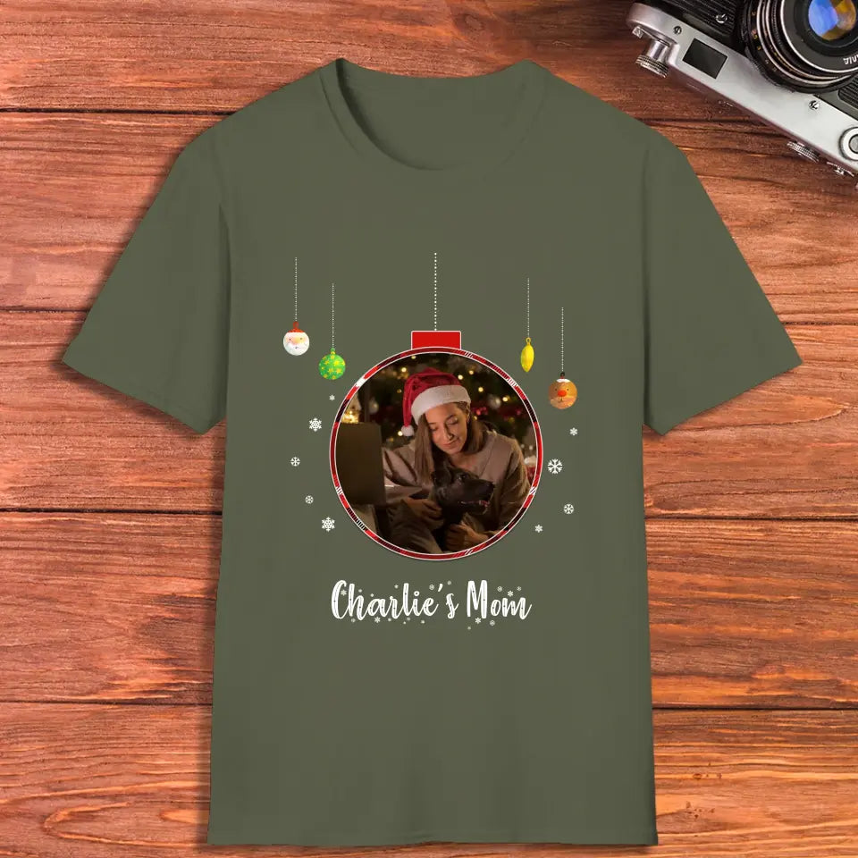 Christmas Ornament - Custom Photo - Personalized Gifts For Dog Lovers - T-shirt