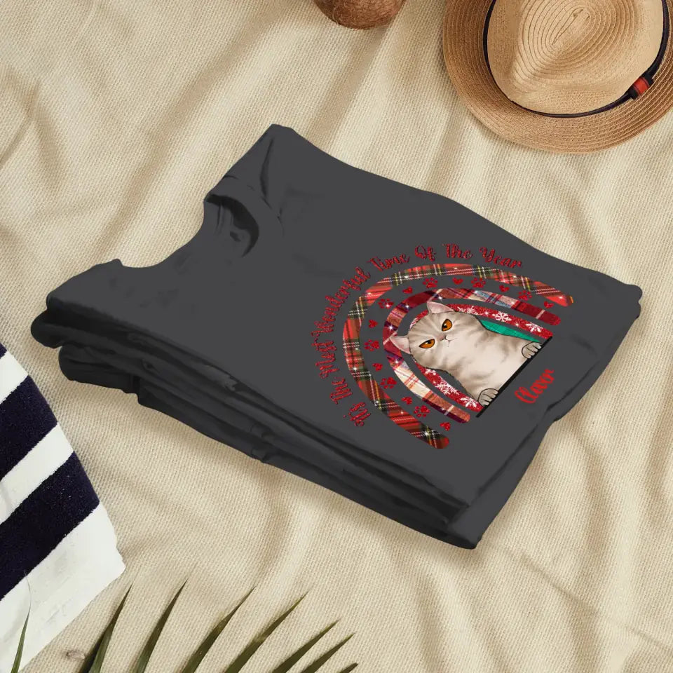 It's The Most Wonderful Time - Custom Name - Personalized Gifts For Cat Lovers - T-shirt