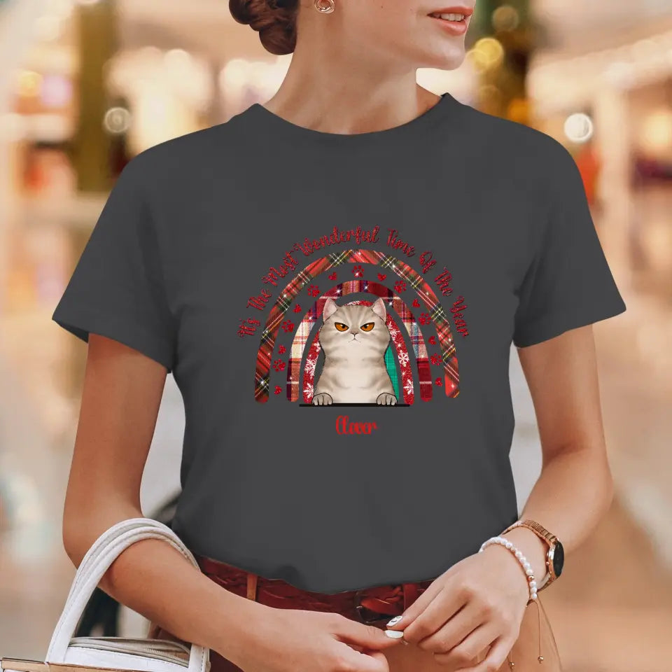 It's The Most Wonderful Time - Custom Name - Personalized Gifts For Cat Lovers - T-shirt