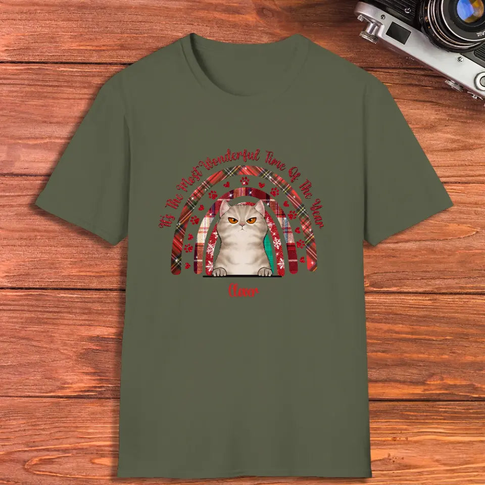 It's The Most Wonderful Time - Custom Name - Personalized Gifts For Cat Lovers - T-shirt