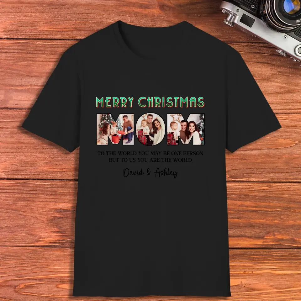 Merry Christmas Mommy - Custom Name - Personalized Gifts For Mom - T-shirt