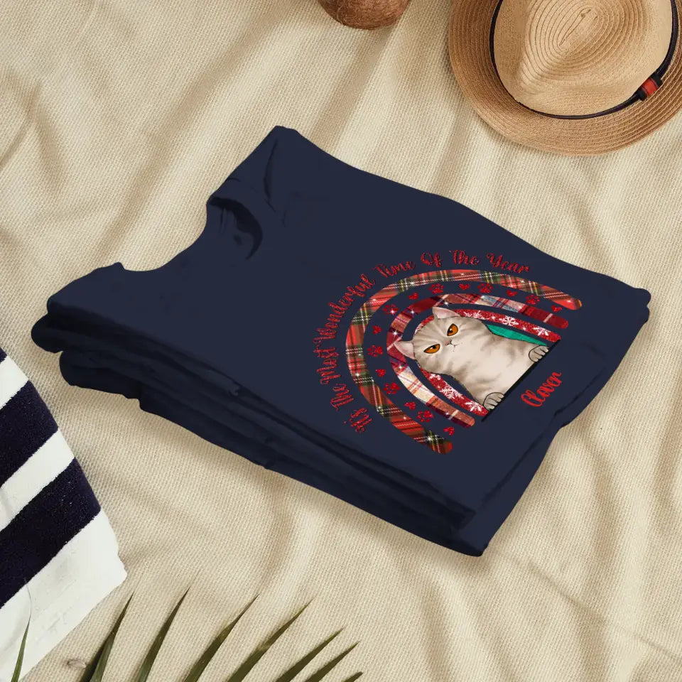 It's The Most Wonderful Time - Custom Name - Personalized Gifts For Cat Lovers - T-shirt