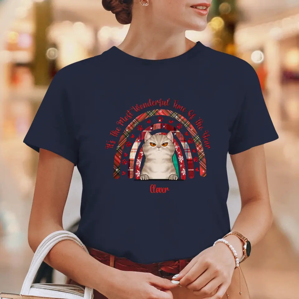 It's The Most Wonderful Time - Custom Name - Personalized Gifts For Cat Lovers - T-shirt