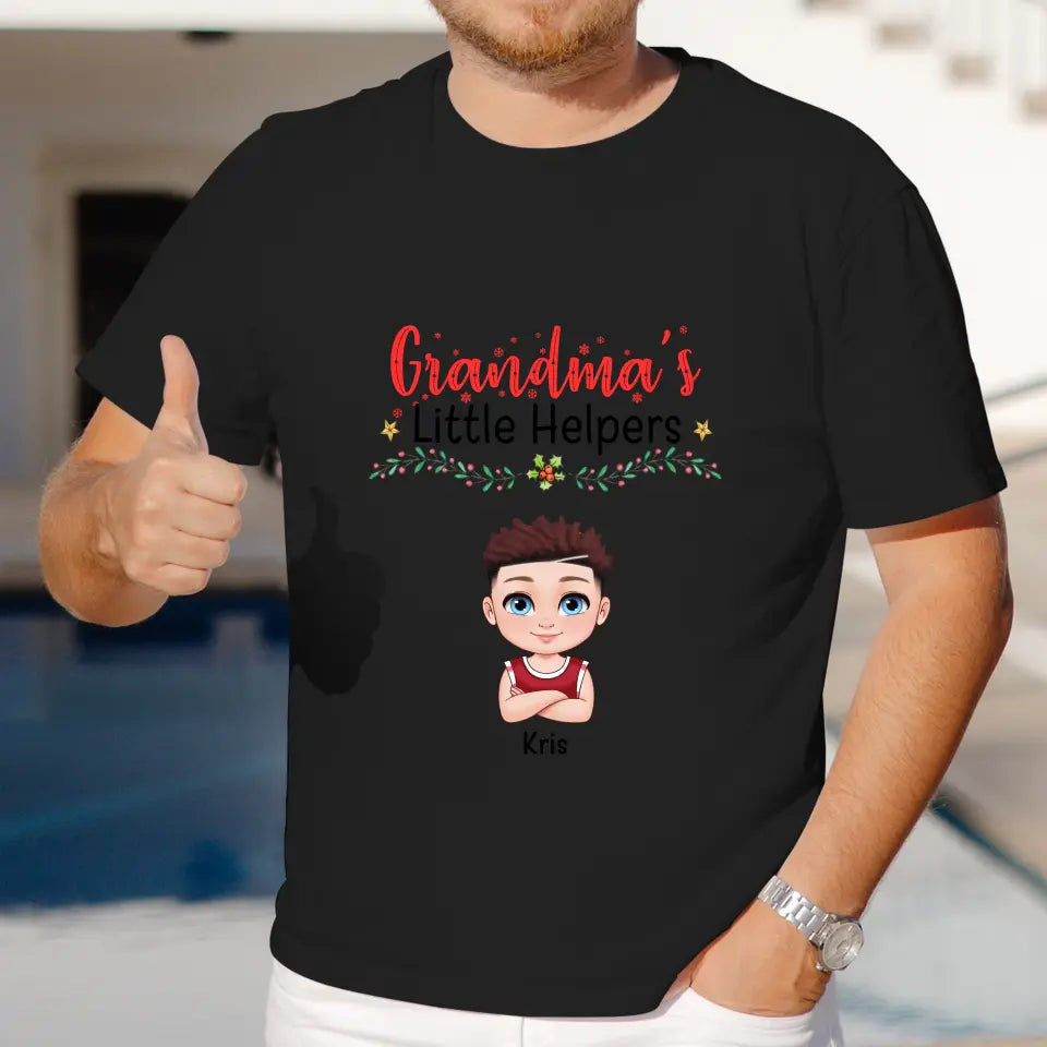 Grandma's Helpers - Personalized Gifts For Grandparents - Unisex T-shirt