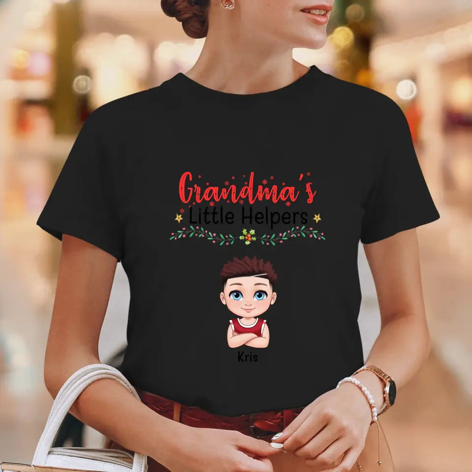 Grandma's Helpers - Personalized Gifts For Grandparents - Unisex T-shirt