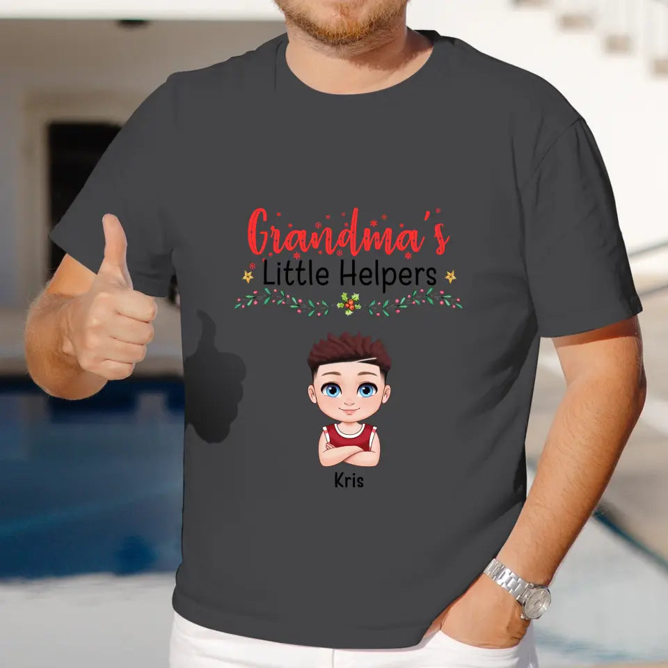 Grandma's Helpers - Personalized Gifts For Grandparents - Unisex T-shirt