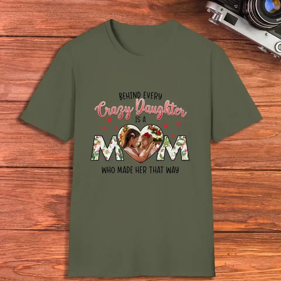 The Love Between Daughter & Mom - Custom Photo - Personalized Gifts For Mom - T-shirt