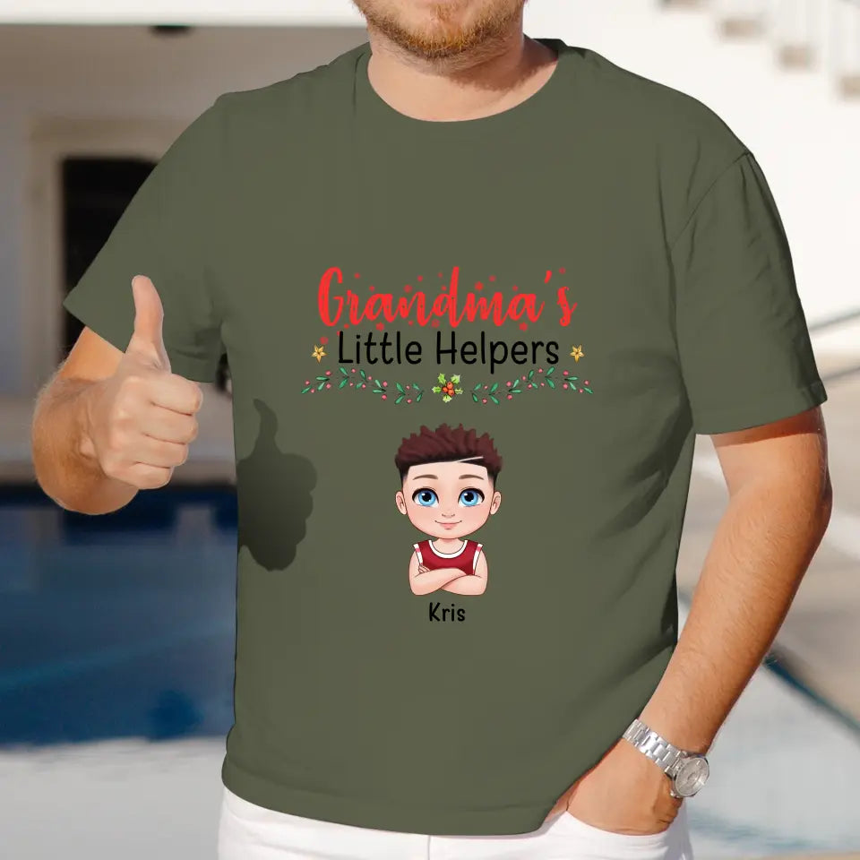 Grandma's Helpers - Personalized Gifts For Grandparents - Unisex T-shirt