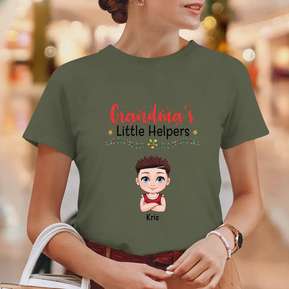 Grandma's Helpers - Personalized Gifts For Grandparents - Unisex T-shirt