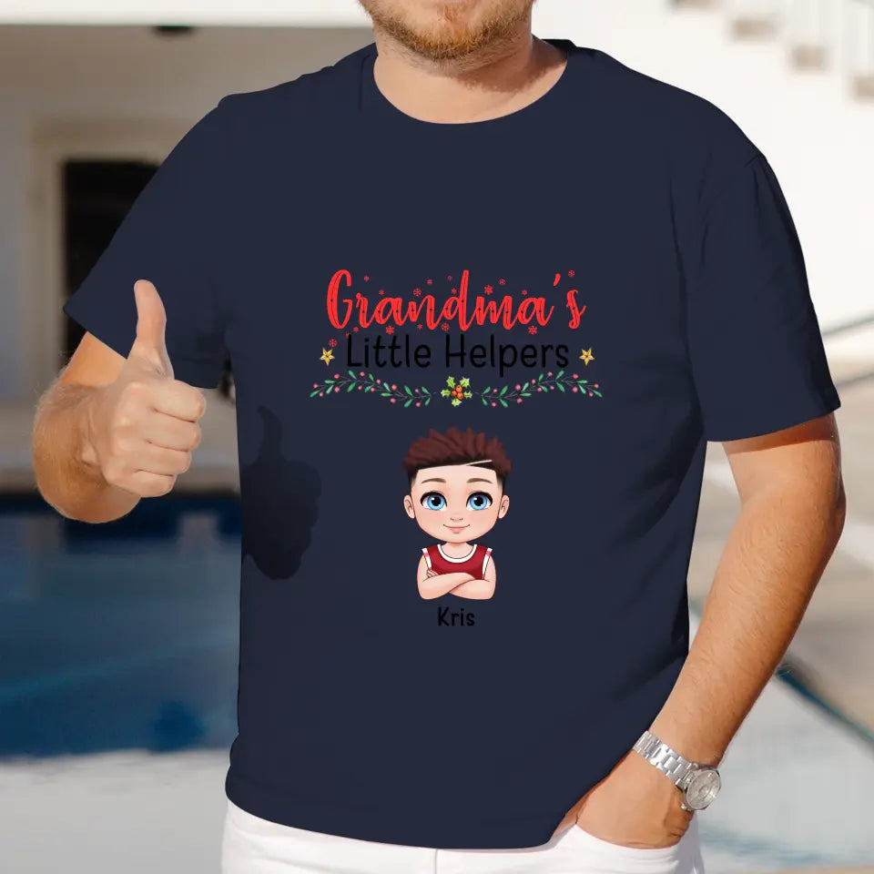 Grandma's Helpers - Personalized Gifts For Grandparents - Unisex T-shirt