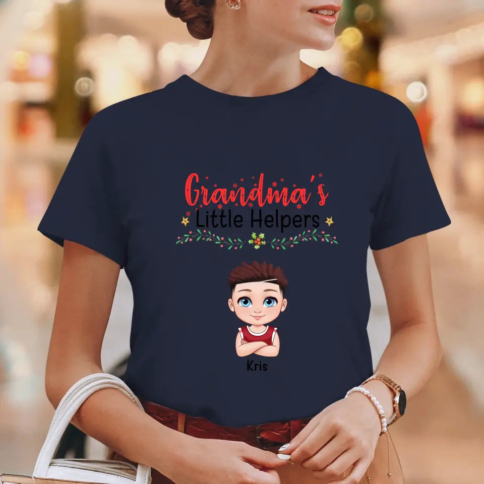 Grandma's Helpers - Personalized Gifts For Grandparents - Unisex T-shirt