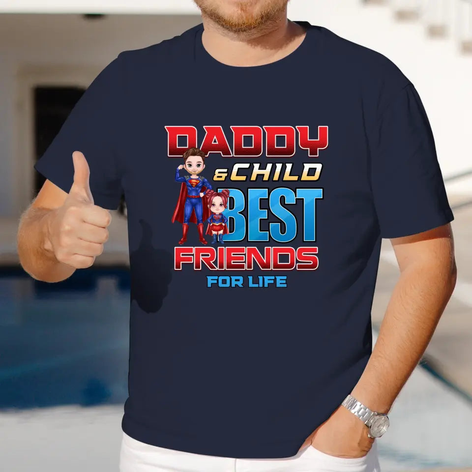 Daddy And Child - Custom Character - Personalized Gifts For Dad - Sweater