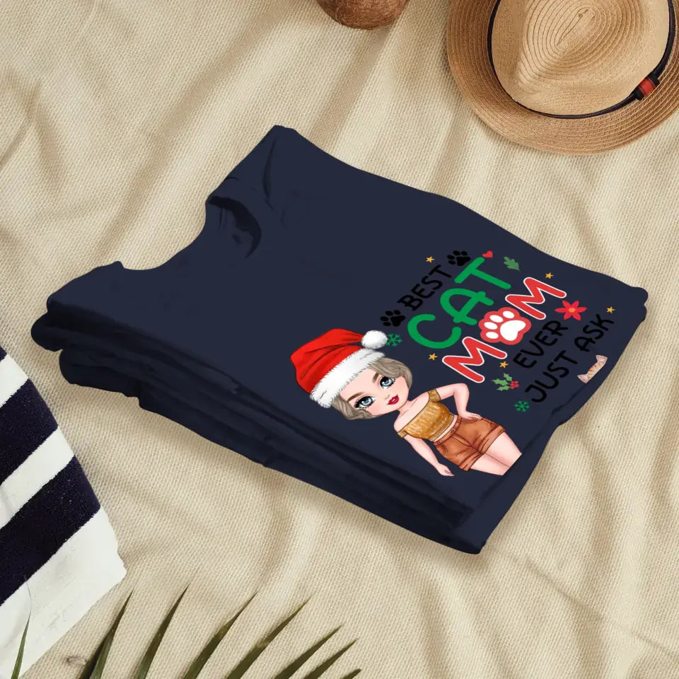 Best Cat Mom Ever -  Custom Animal - Personalized Gifts For Cat Lovers - Family T-Shirt