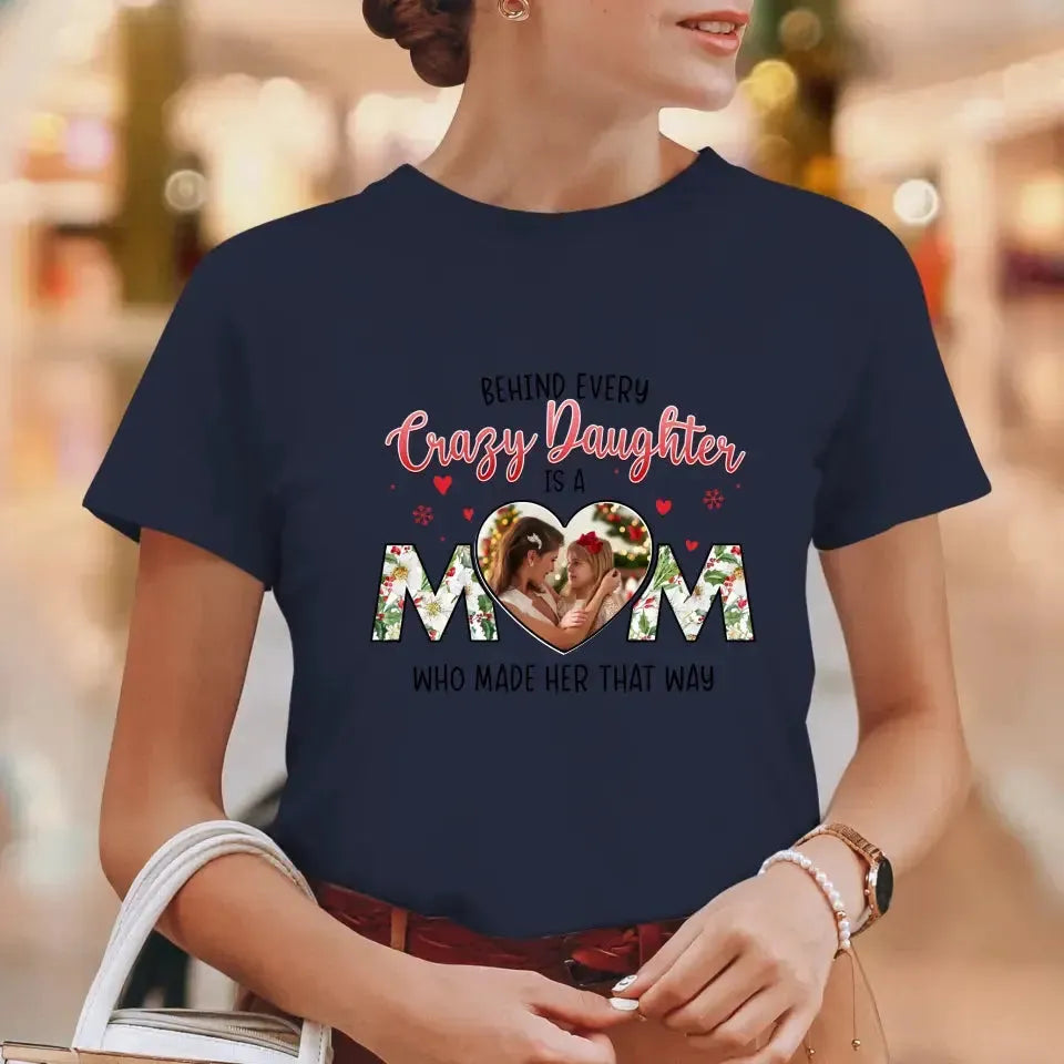 The Love Between Daughter & Mom - Custom Photo - Personalized Gifts For Mom - Sweater