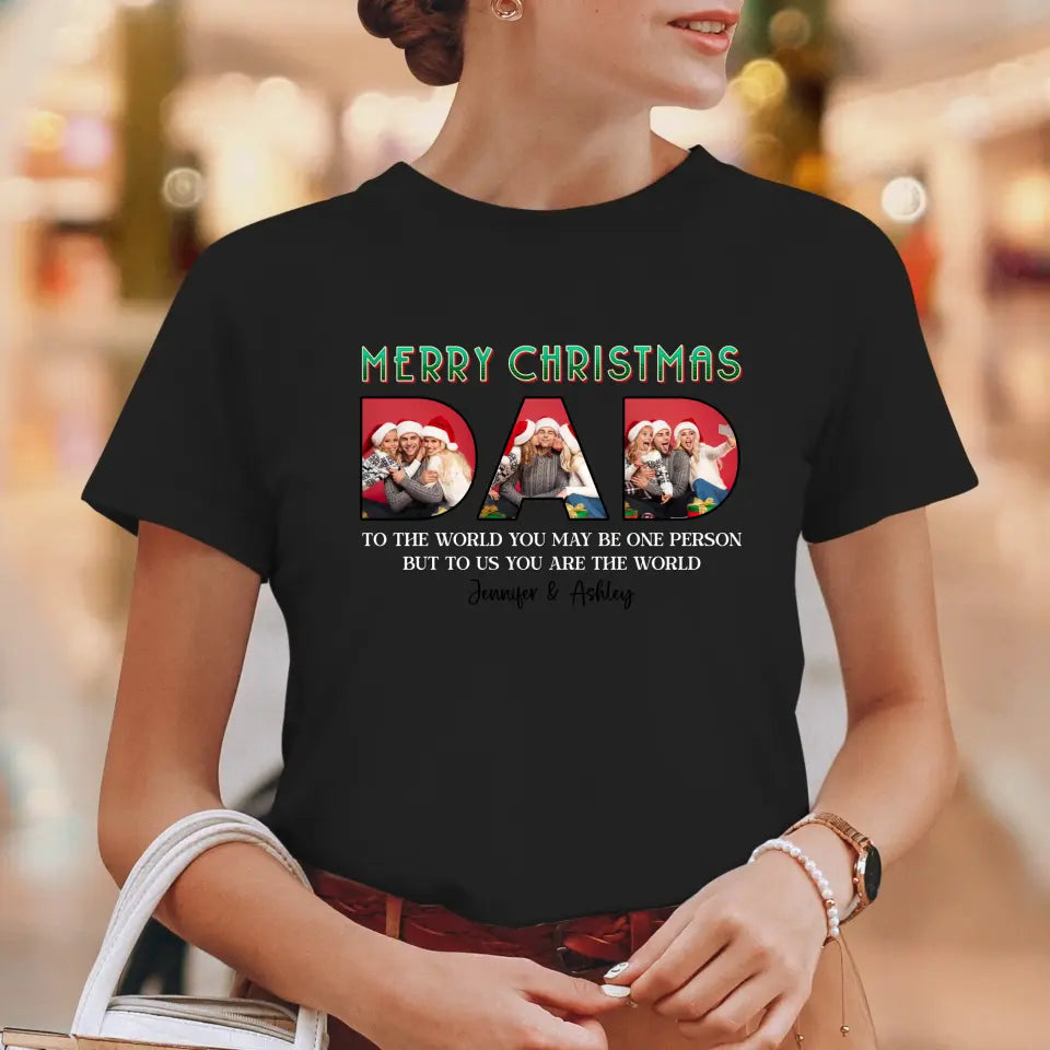 Merry Christmas Daddy - Custom Photo - Personalized Gifts For Dad - Sweater