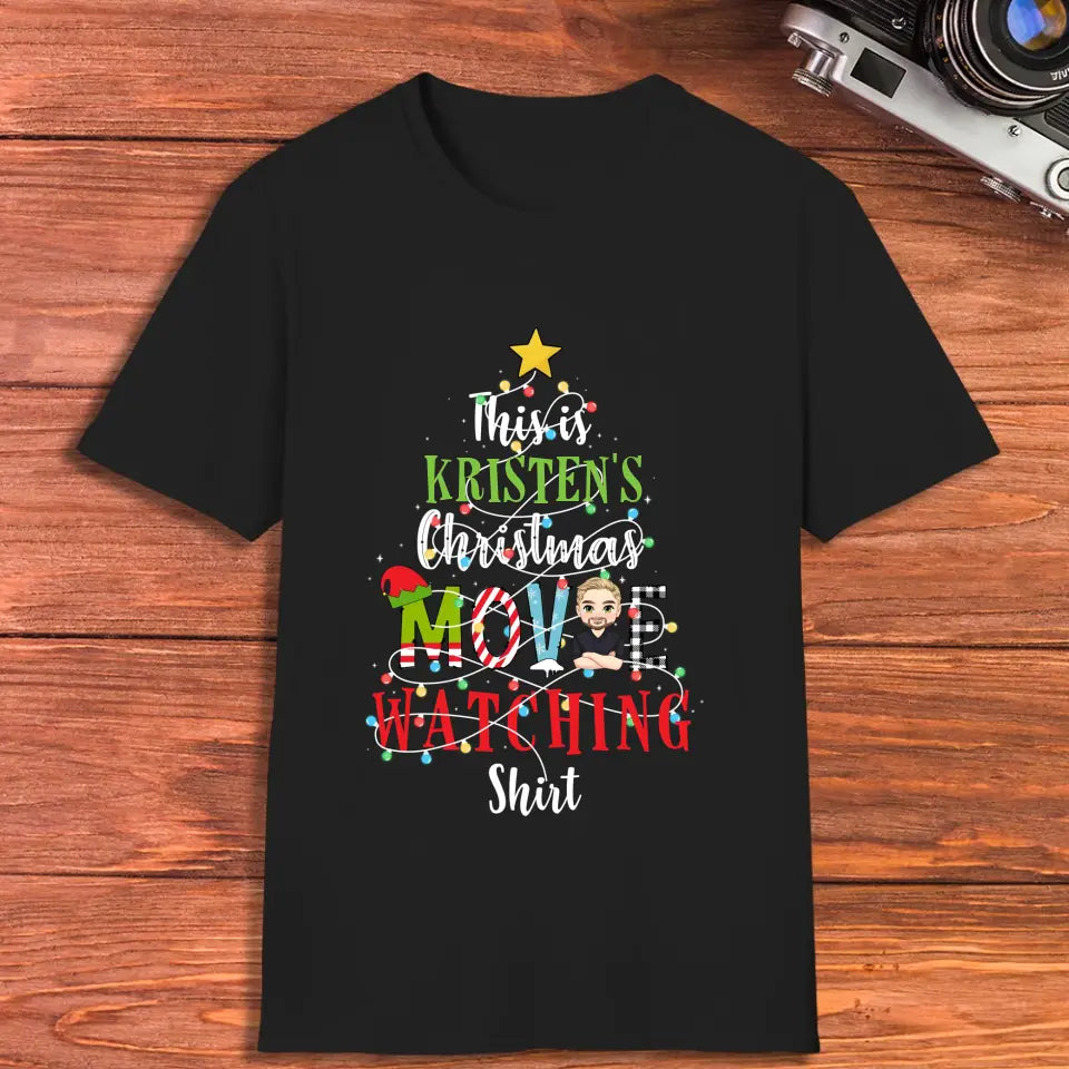 This Is My Christmas Movie Watching Shirt -  Custom Name - Personalized Gifts For Family - Hoodie