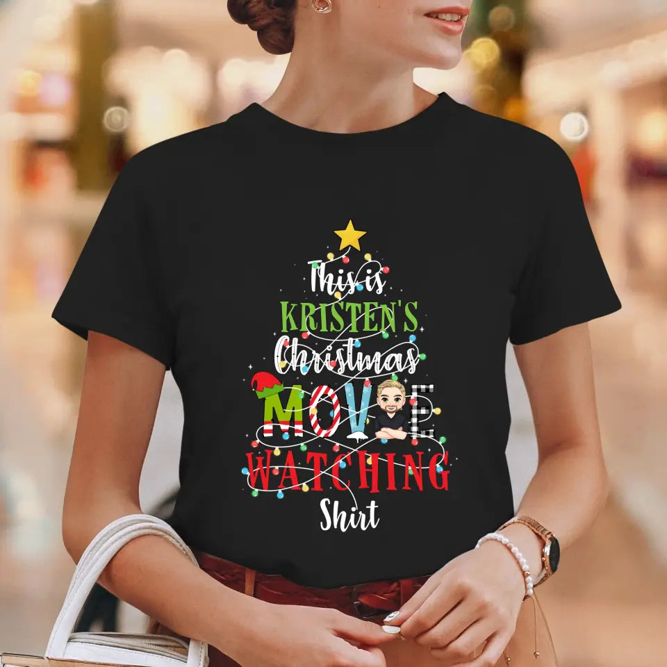 This Is My Christmas Movie Watching Shirt -  Custom Name - Personalized Gifts For Family - Sweater