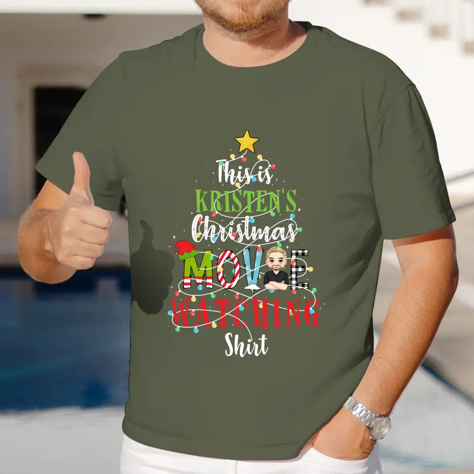 This Is My Christmas Movie Watching Shirt -  Custom Name - Personalized Gifts For Family - Sweater