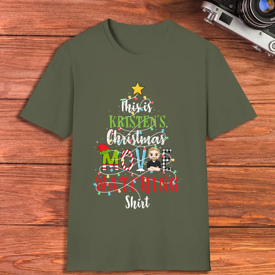 This Is My Christmas Movie Watching Shirt -  Custom Name - Personalized Gifts For Family - Hoodie