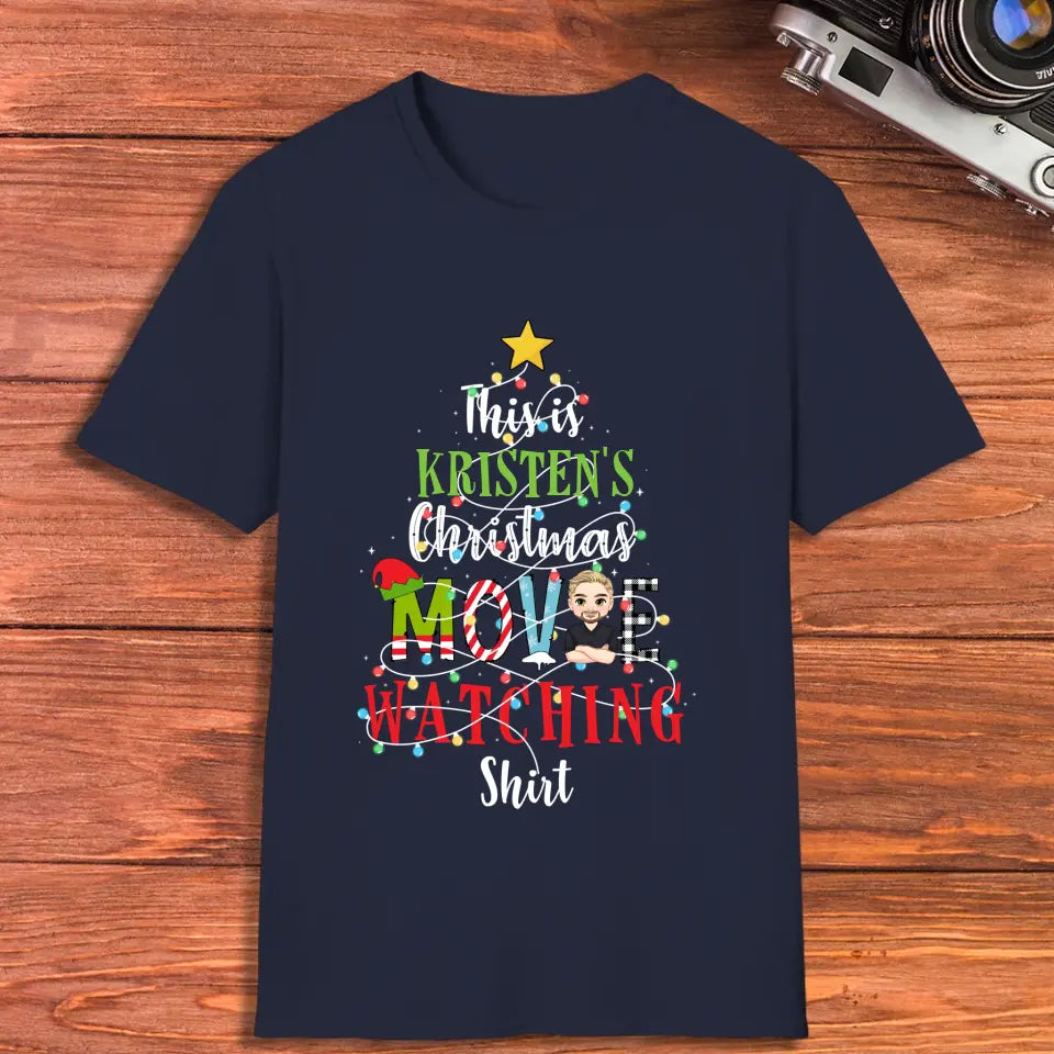 This Is My Christmas Movie Watching Shirt -  Custom Name - Personalized Gifts For Family - Sweater