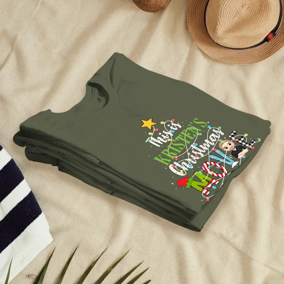 This Is My Christmas Movie Watching Shirt -  Custom Name - Personalized Gifts For Family - Hoodie