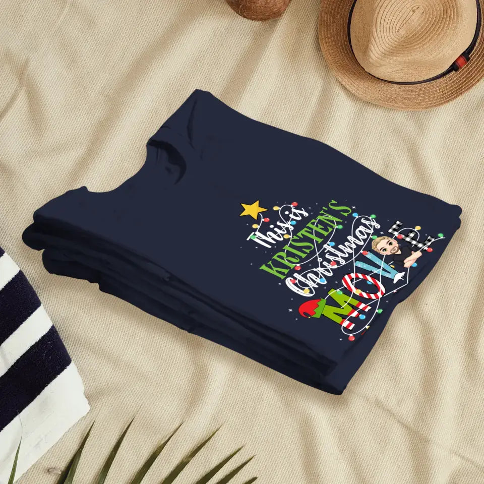 This Is My Christmas Movie Watching Shirt -  Custom Name - Personalized Gifts For Family - Hoodie