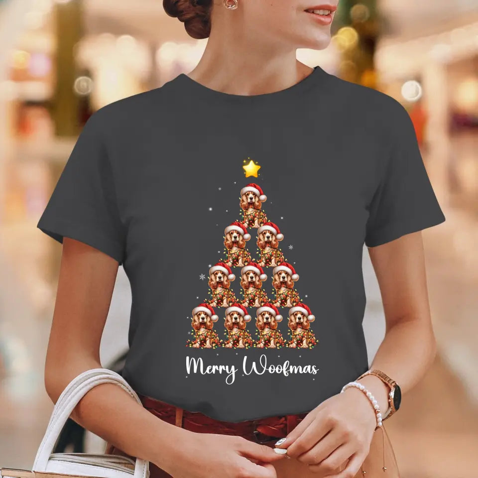 Dog Christmas Tree -  Custom Quote - Personalized Gift For Dog Lovers - Hoodie