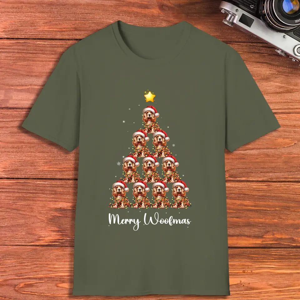 Dog Christmas Tree -  Custom Quote - Personalized Gift For Dog Lovers - Hoodie