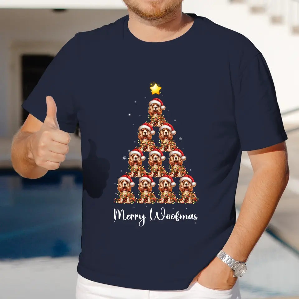 Dog Christmas Tree -  Custom Quote - Personalized Gift For Dog Lovers - Hoodie