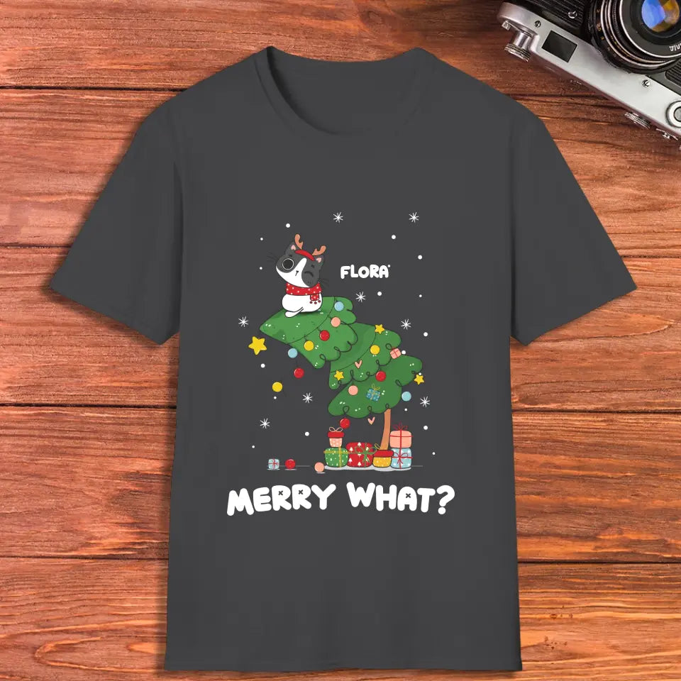 Merry What? - Custom Name - Personalized Gifts For Cat Lovers - Hoodie