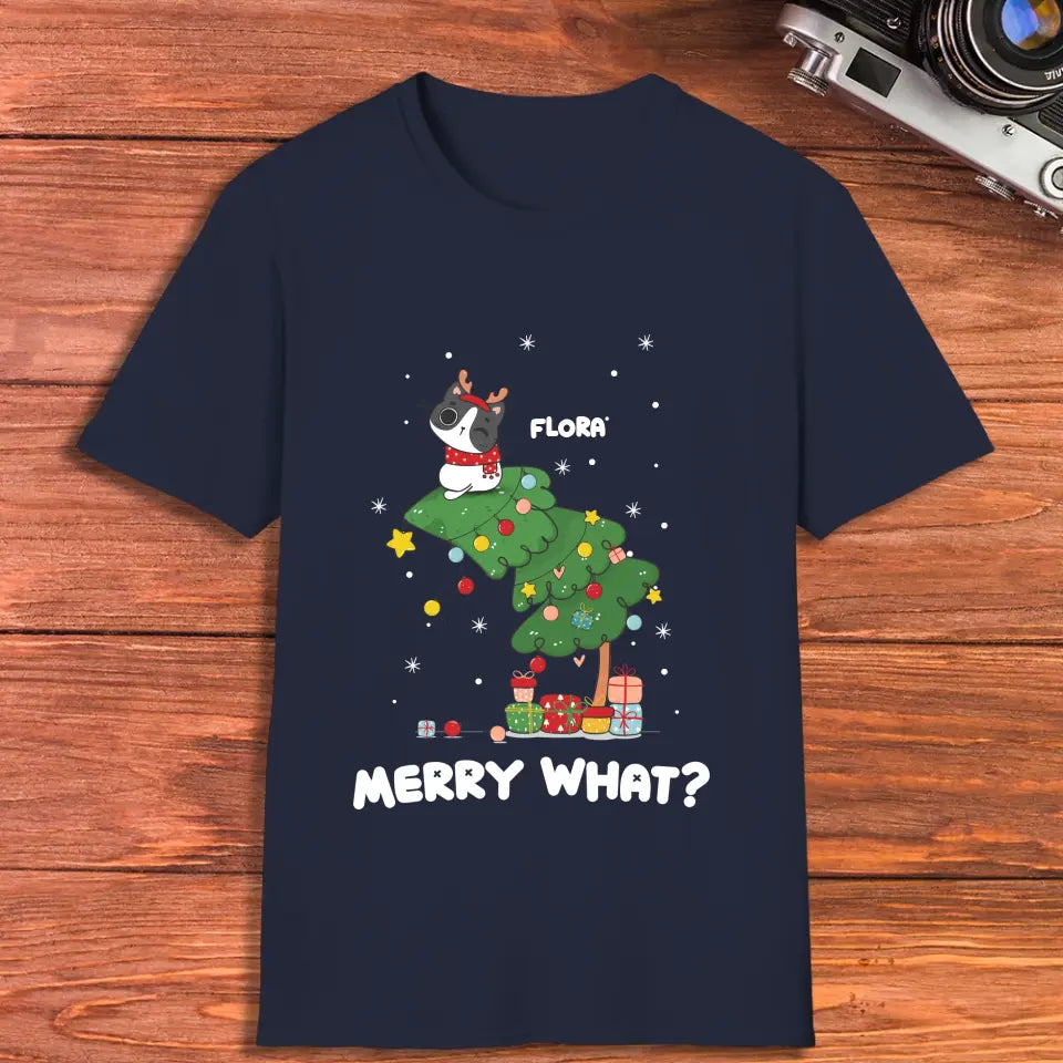 Merry What? - Custom Name - Personalized Gifts for Cat Lovers - Sweater