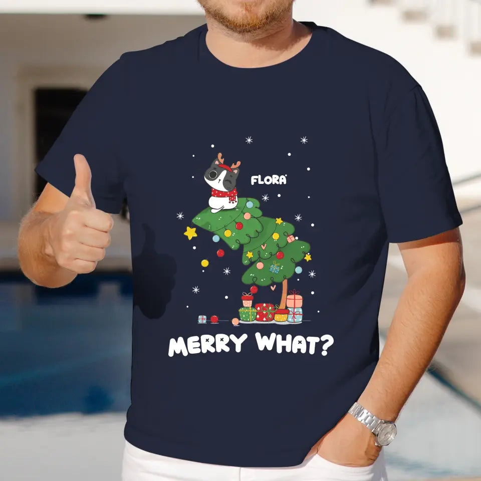 Merry What? - Custom Name - Personalized Gifts for Cat Lovers - Sweater