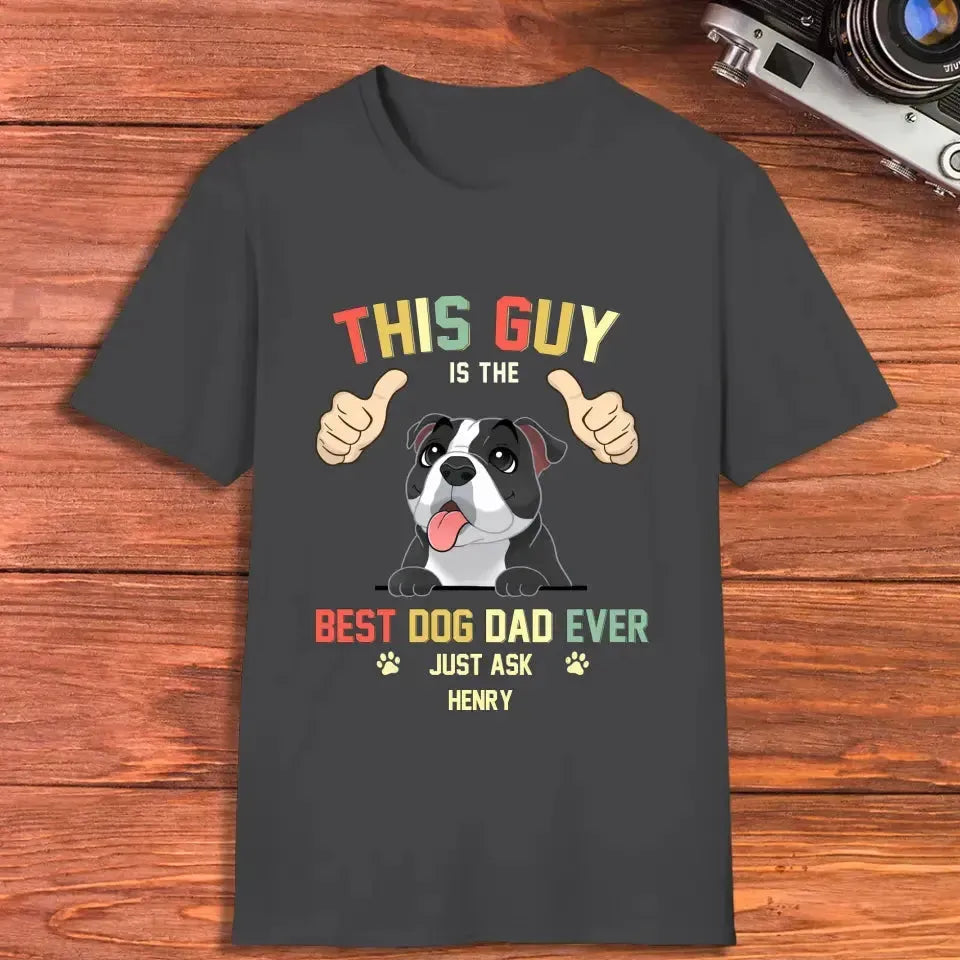 This Is The Best Dog Dad -  Custom Name - Personalized Gifts For Dog Lovers - Unisex Hoodie