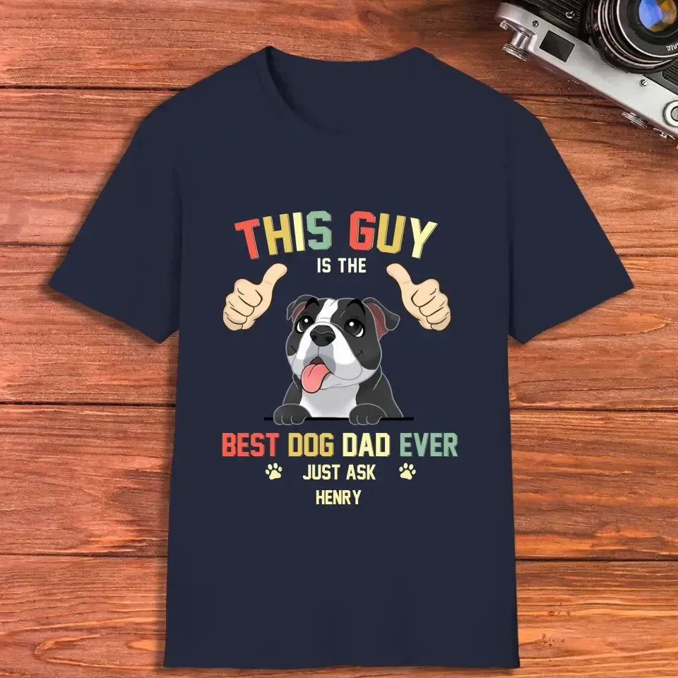 This Is The Best Dog Dad -  Custom Name - Personalized Gifts For Dog Lovers - Unisex Hoodie