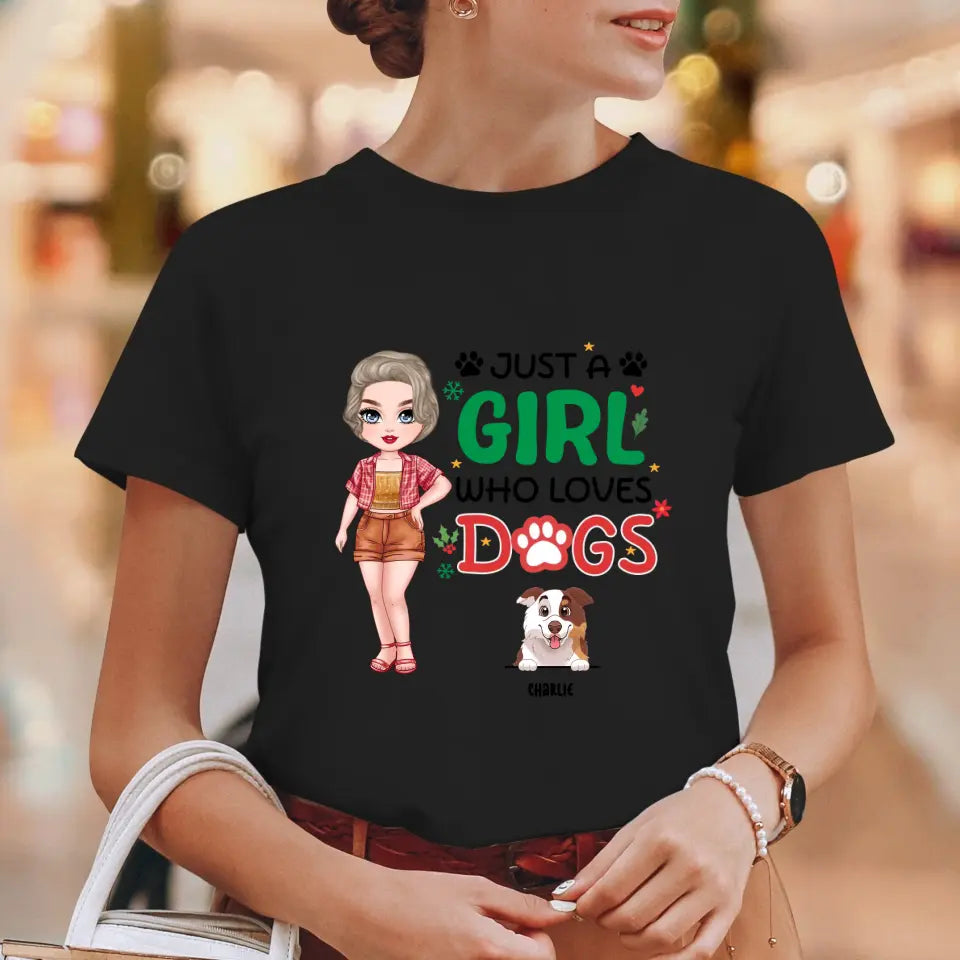 Just A Girl Who Loves Dogs - Custom Name - Personalized Gifts For Dog Lovers - Unisex Hoodie