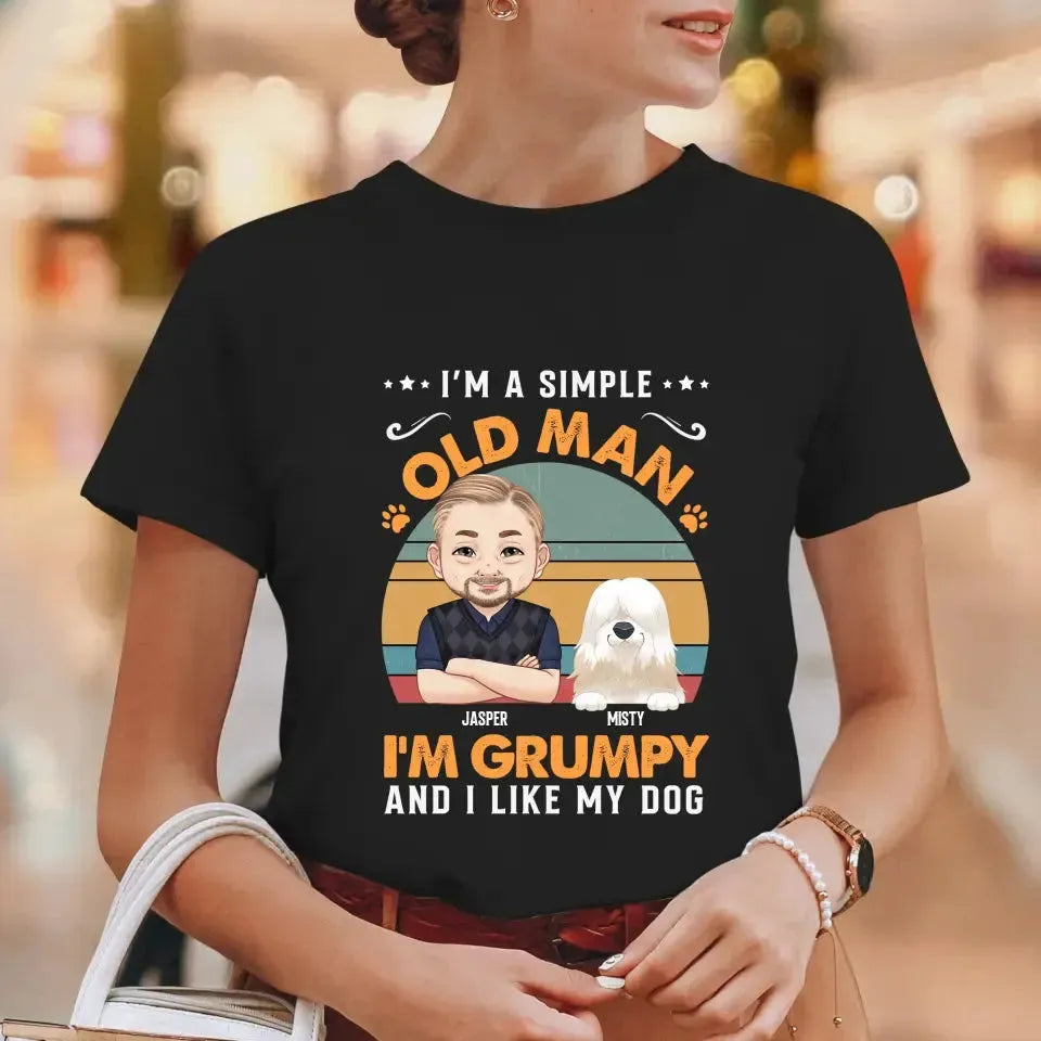 I'm A Simple Old Man - Custom Name - Personalized Gifts for Dog Lovers - Unisex Sweater