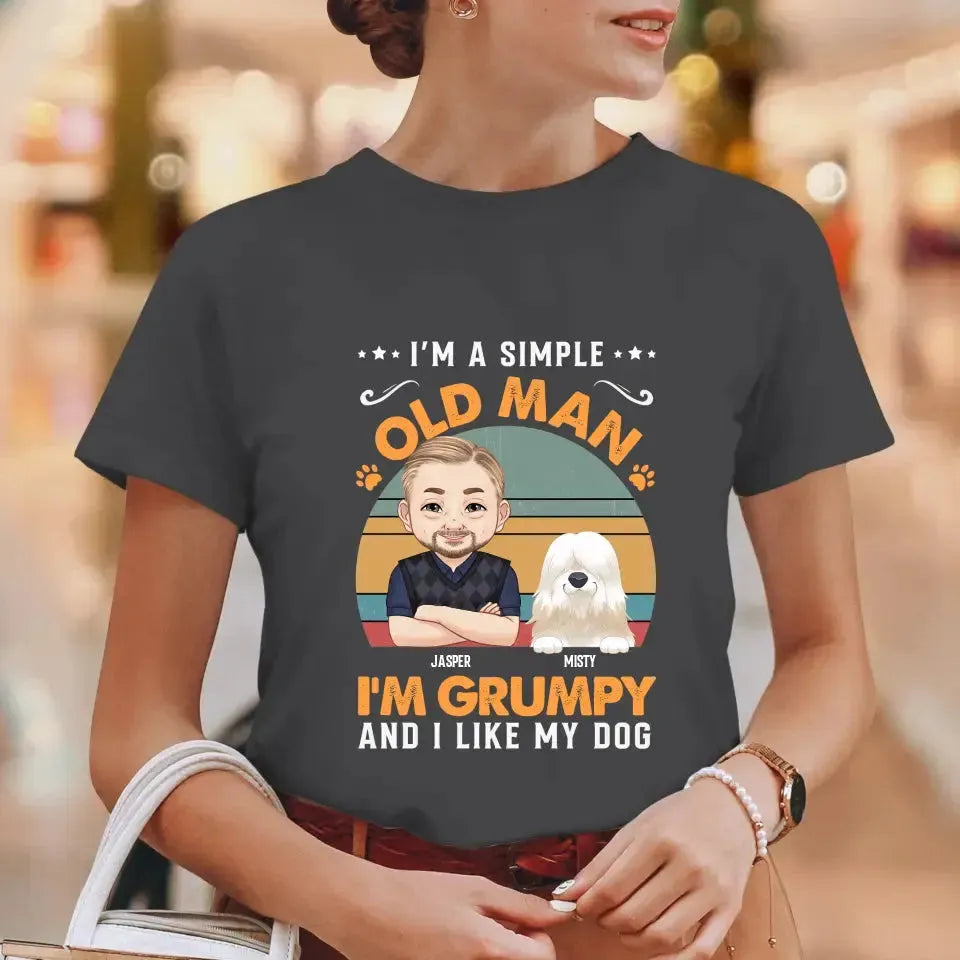 I'm A Simple Old Man - Custom Name - Personalized Gifts for Dog Lovers - Unisex Sweater