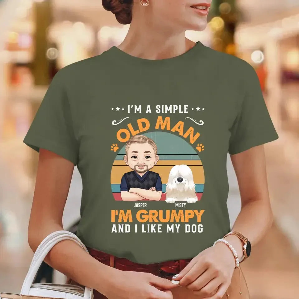 I'm A Simple Old Man - Custom Name - Personalized Gifts for Dog Lovers - Unisex Sweater