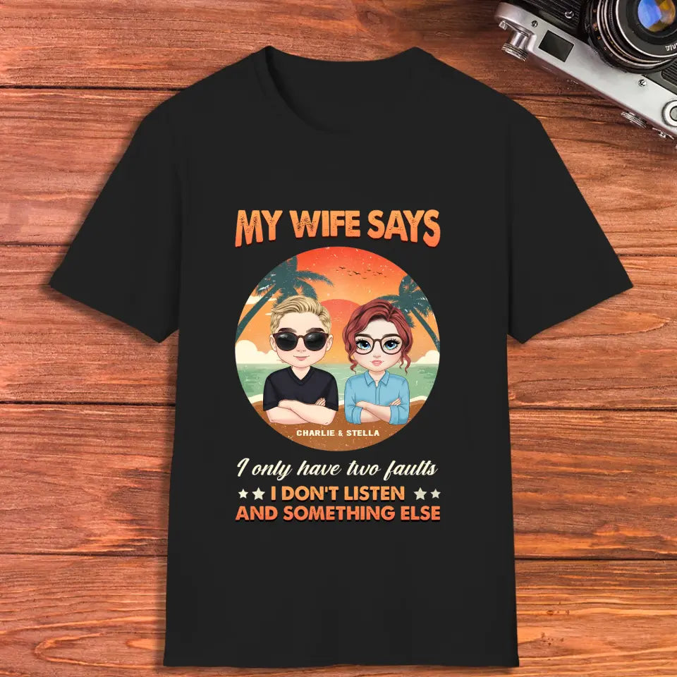 Two Faults Husband Wife Retro - Personalized Gifts for Husband - Unisex Sweater