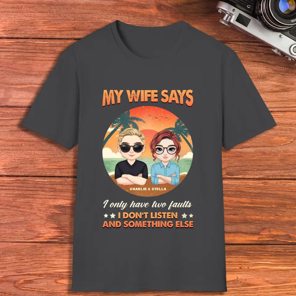 Two Faults Husband Wife Retro - Personalized Gifts for Husband - Unisex Sweater