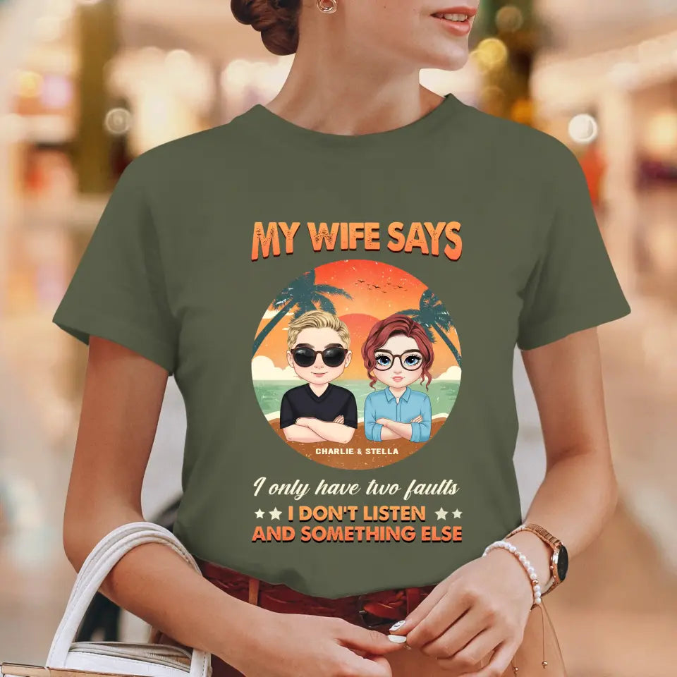 Two Faults Husband Wife Retro - Personalized Gifts for Husband - Unisex Sweater