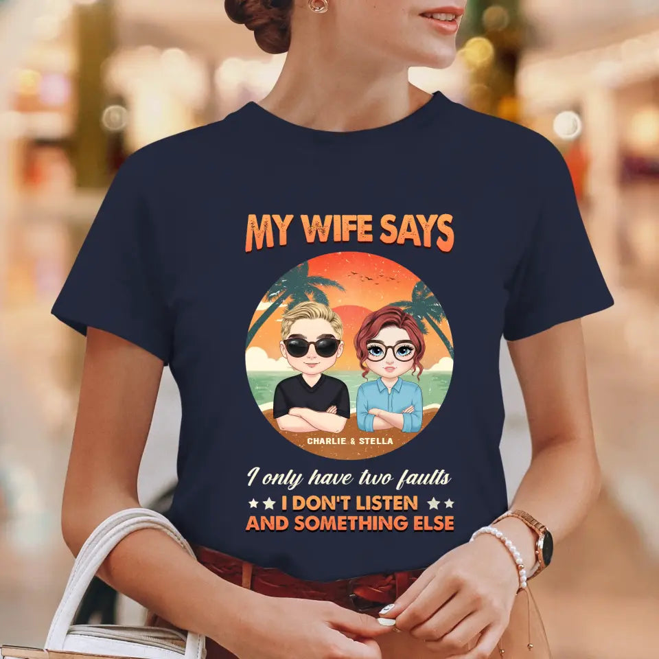 Two Faults Husband Wife Retro - Personalized Gifts for Husband - Unisex Sweater