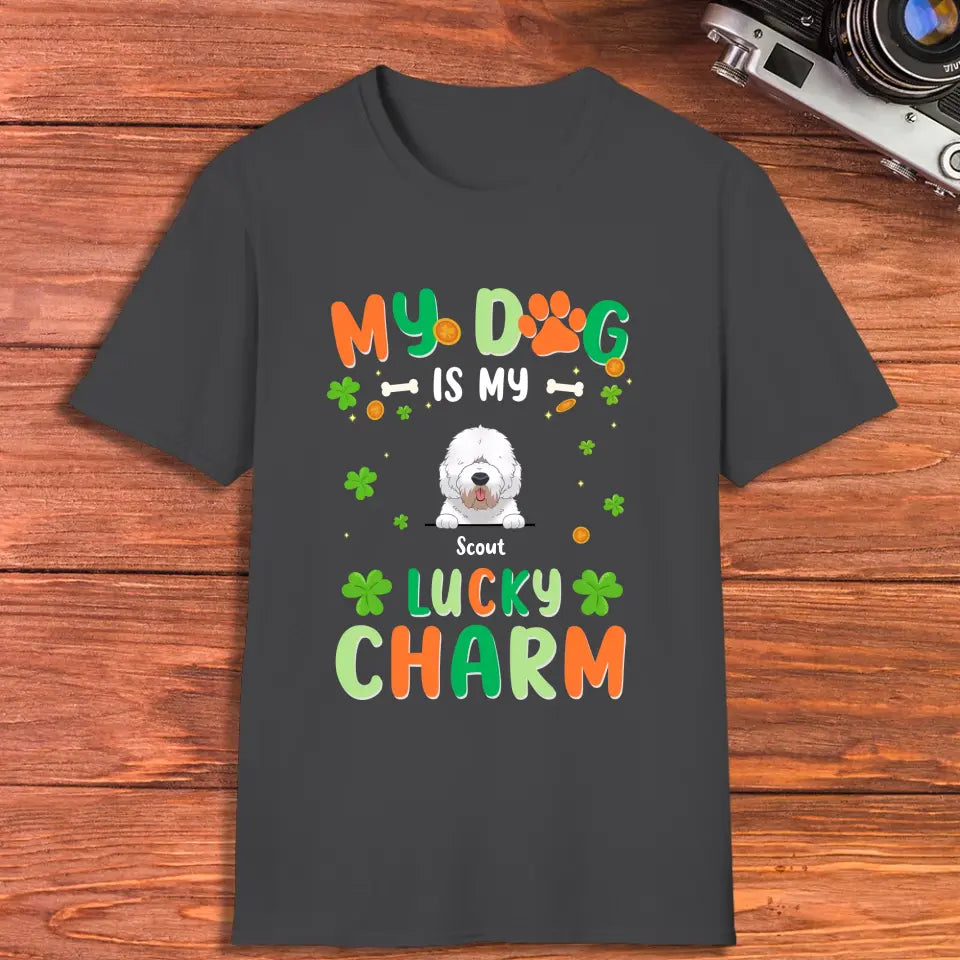 My Dog Is My Lucky Charm - Custom Name - Personalized Gifts For Dog Lovers - Unisex Hoodie