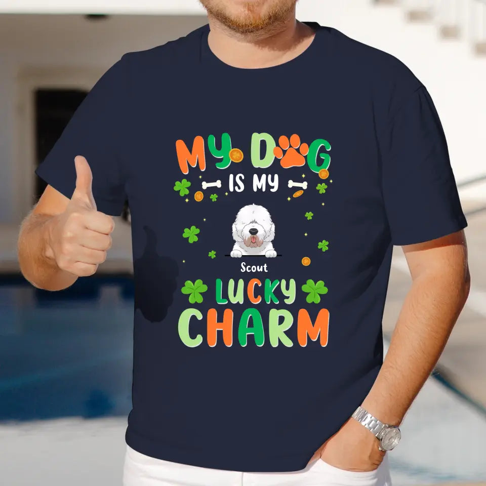 My Dog Is My Lucky Charm - Custom Name - Personalized Gifts for Dog Lovers - Unisex Sweater