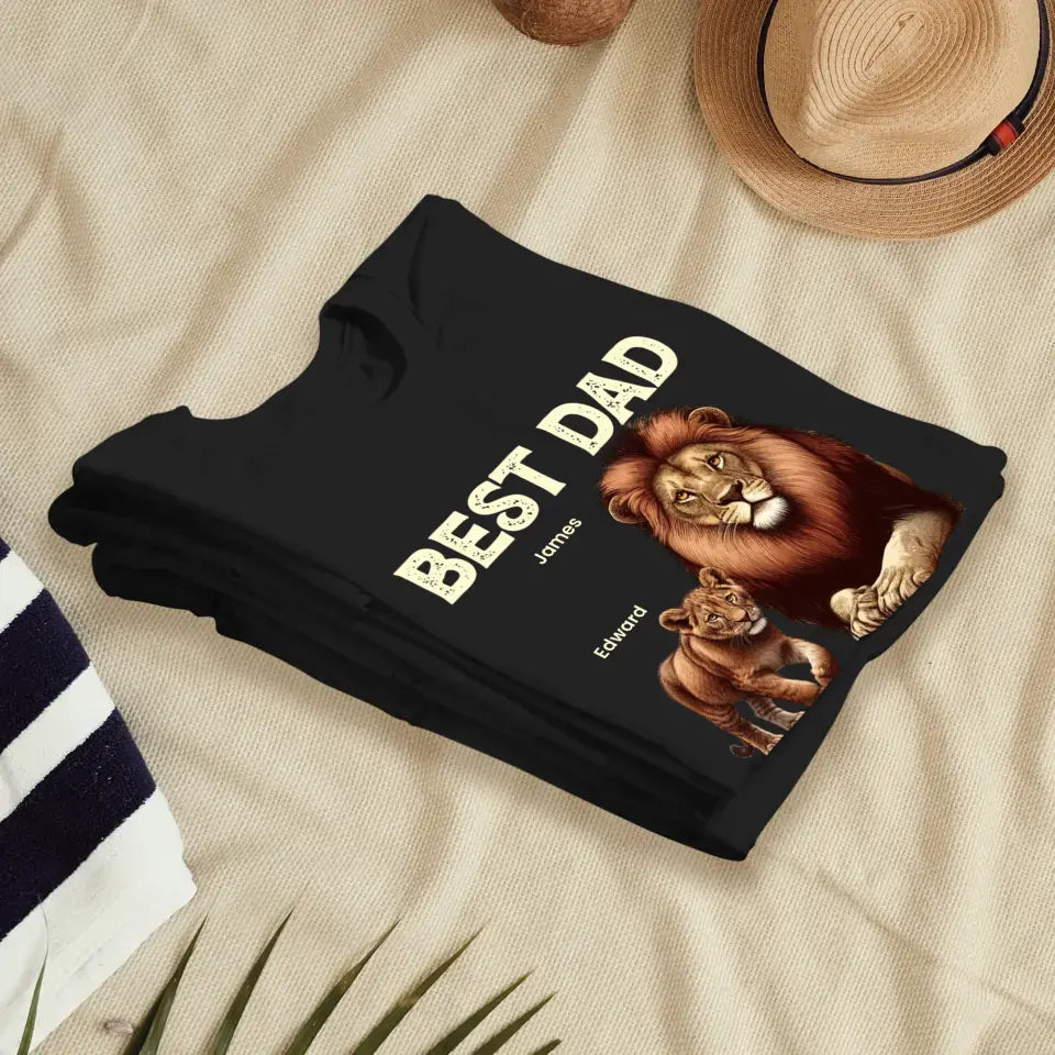 Best Dad In Pride Lands - Custom Name - Personalized Gifts For Dad - Sweater