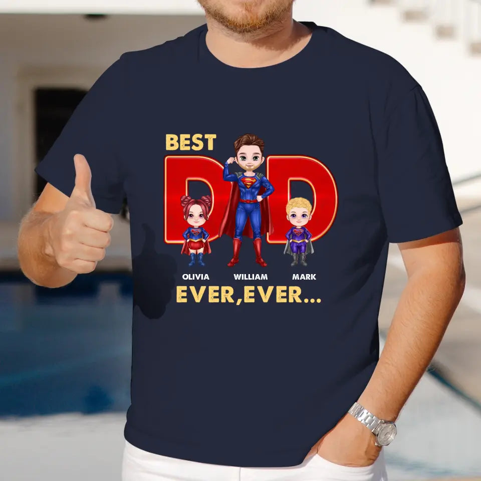 Best Dad Ever Ever - Custom Name - Personalized Gifts For Dad - Sweater