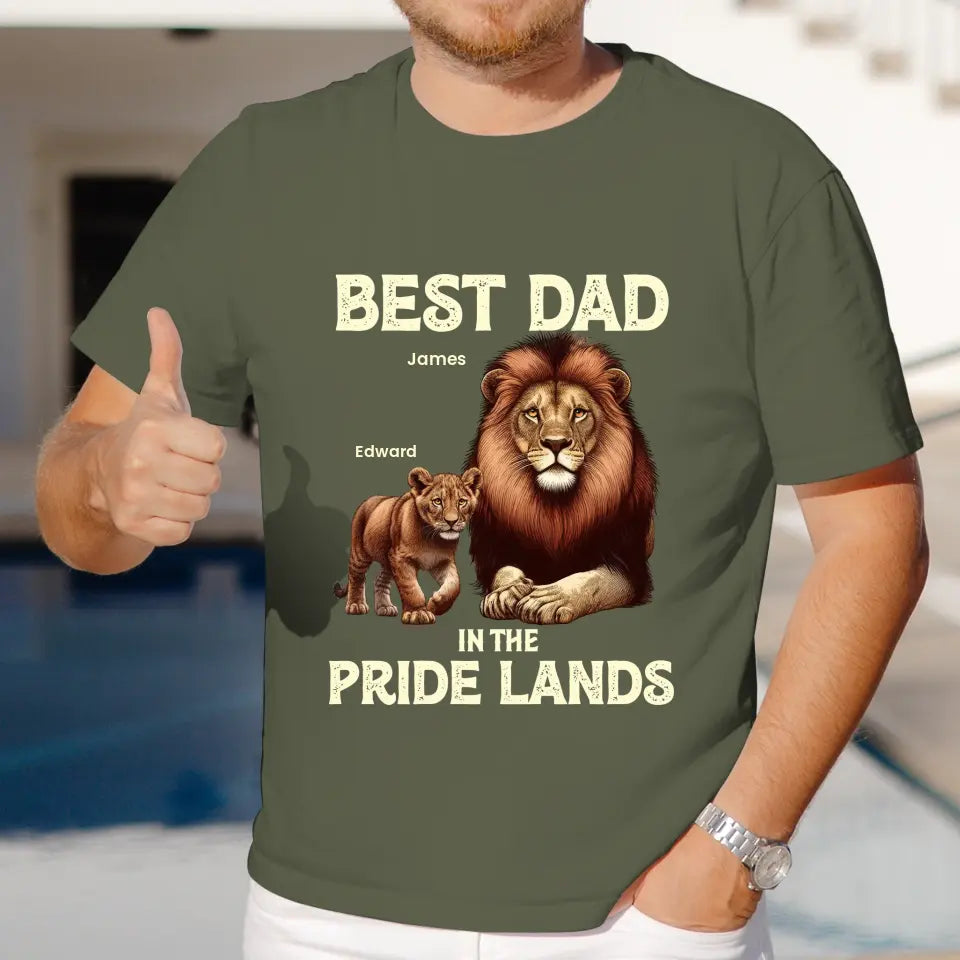 Best Dad In Pride Lands - Custom Name - Personalized Gifts For Dad - Sweater